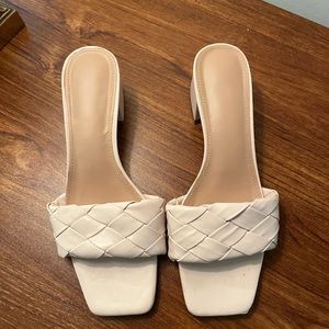 Square toe block heels